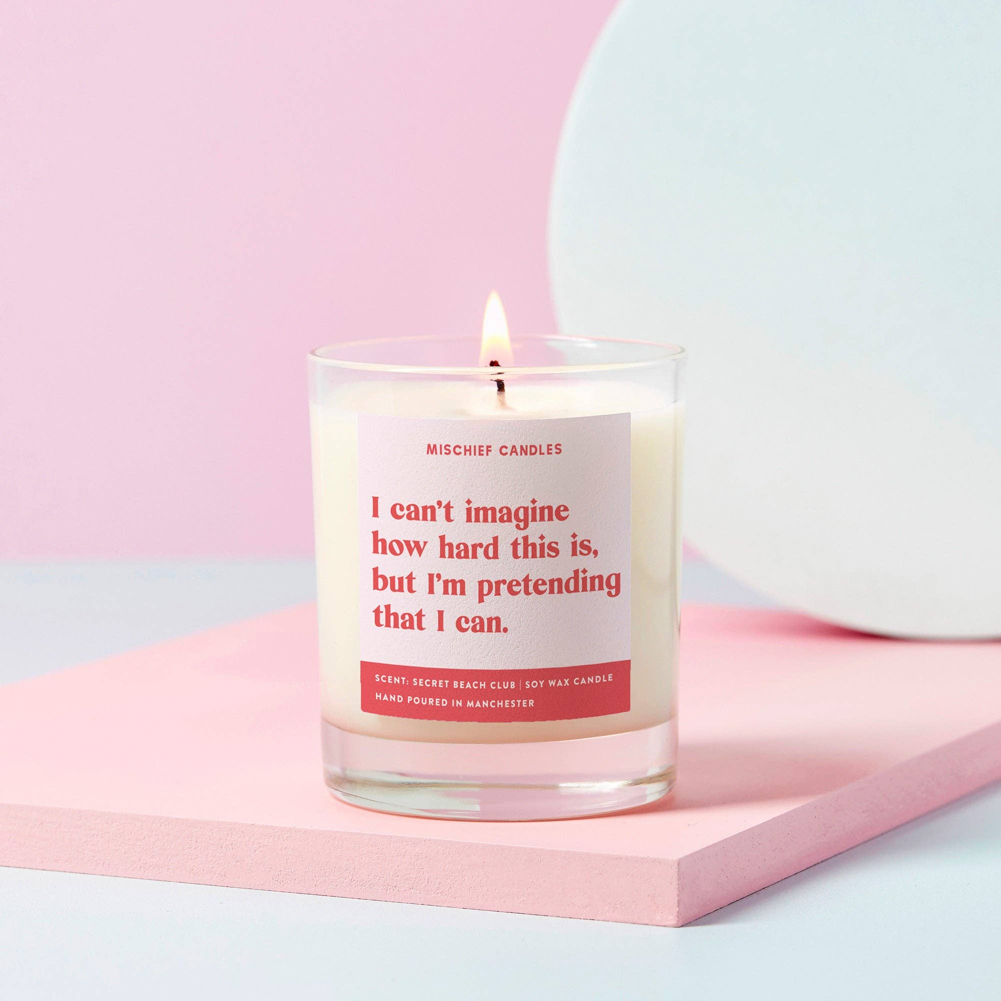 Thinking of You Gift Funny Candle Pretending I Understand: 20cl Clear - 25hr Burn Time / Midnight Queen