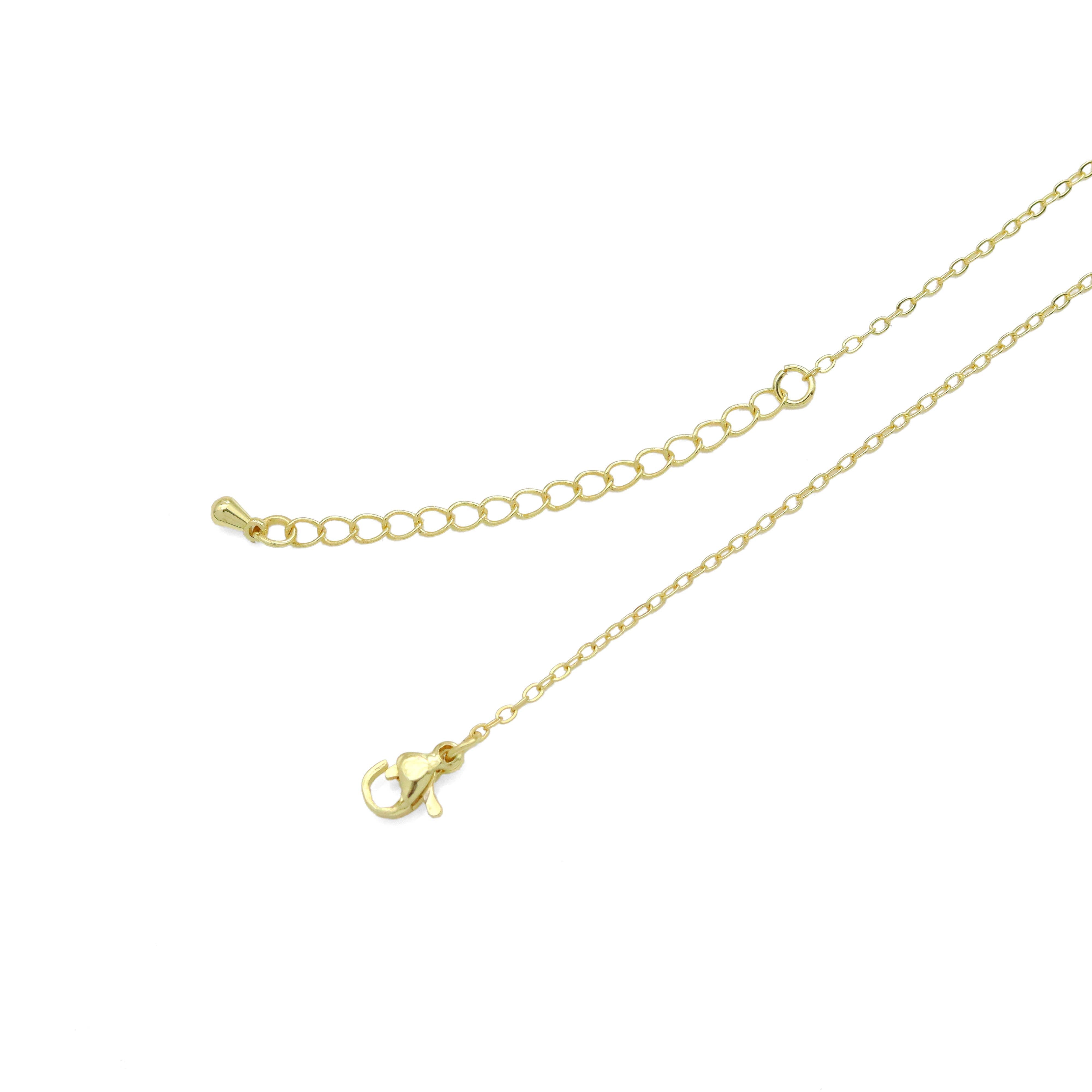 18K Gold Finished Trace Link Chain Necklace, sku#JD03: 0.9mm