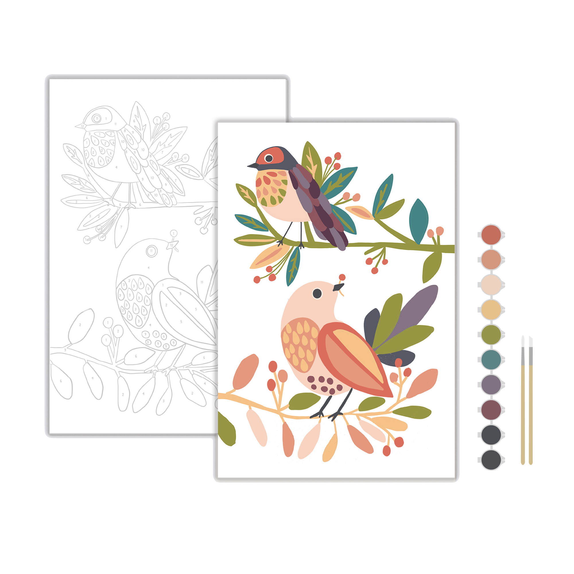 Birds on a Branch Meditative Art Paint by Number Kit: Paint by Number Kit
