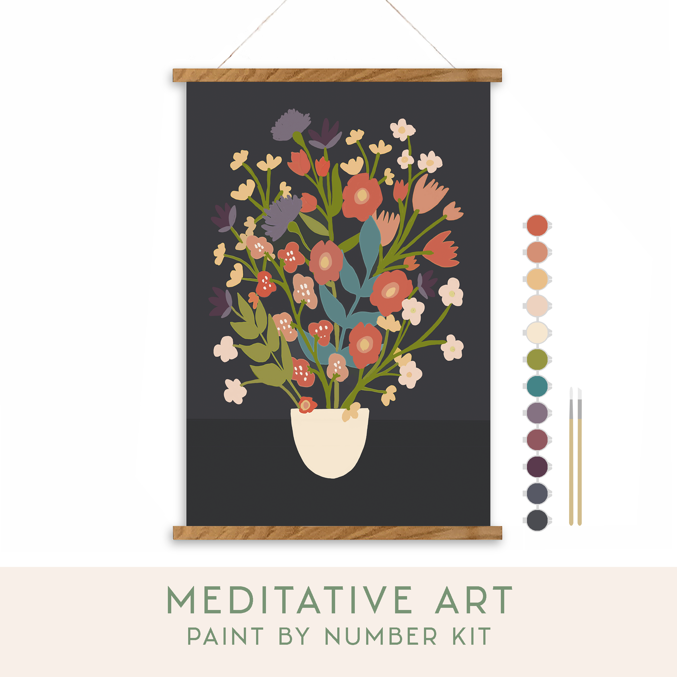 Flower Bouquet Meditative Art Paint by Number Kit: Paint by Number Kit