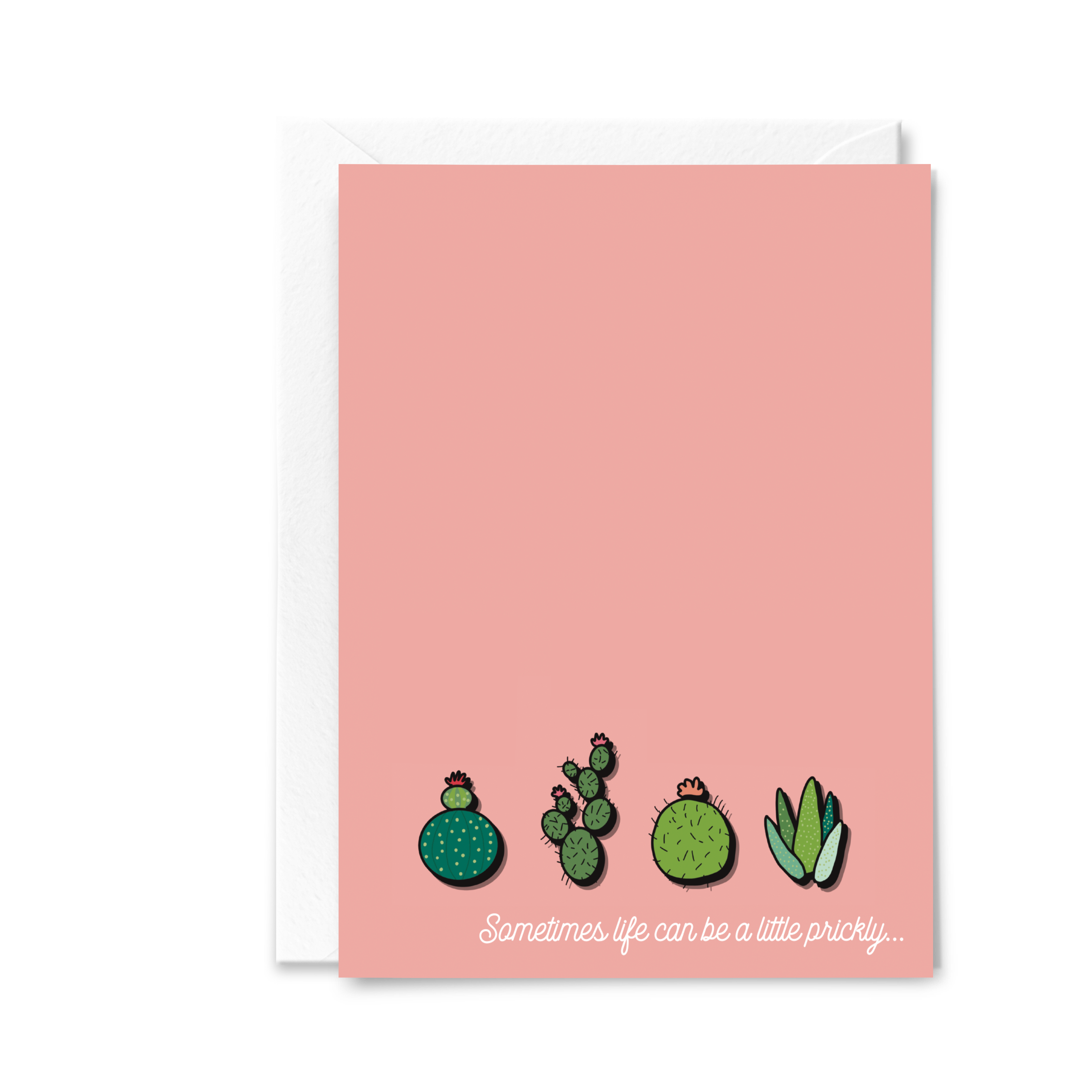 Cute Sympathy Greeting Card - Life is a Little Prickly