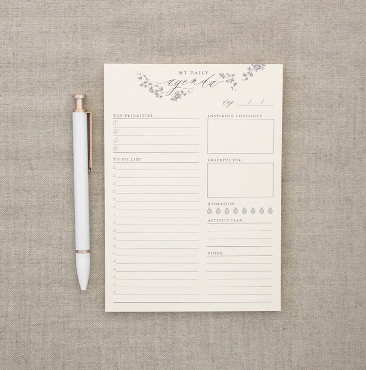 Daily Agenda / Planner Notepad